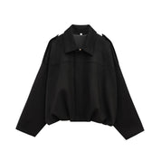 Valentina Rousseau | Oversized Cropped Suede Jacket For Women