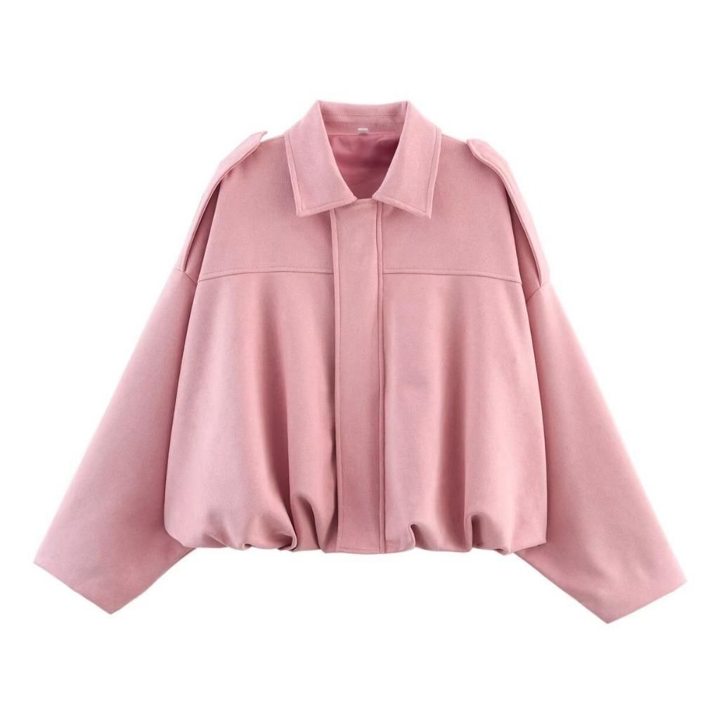 Valentina Rousseau | Oversized Cropped Suede Jacket For Women