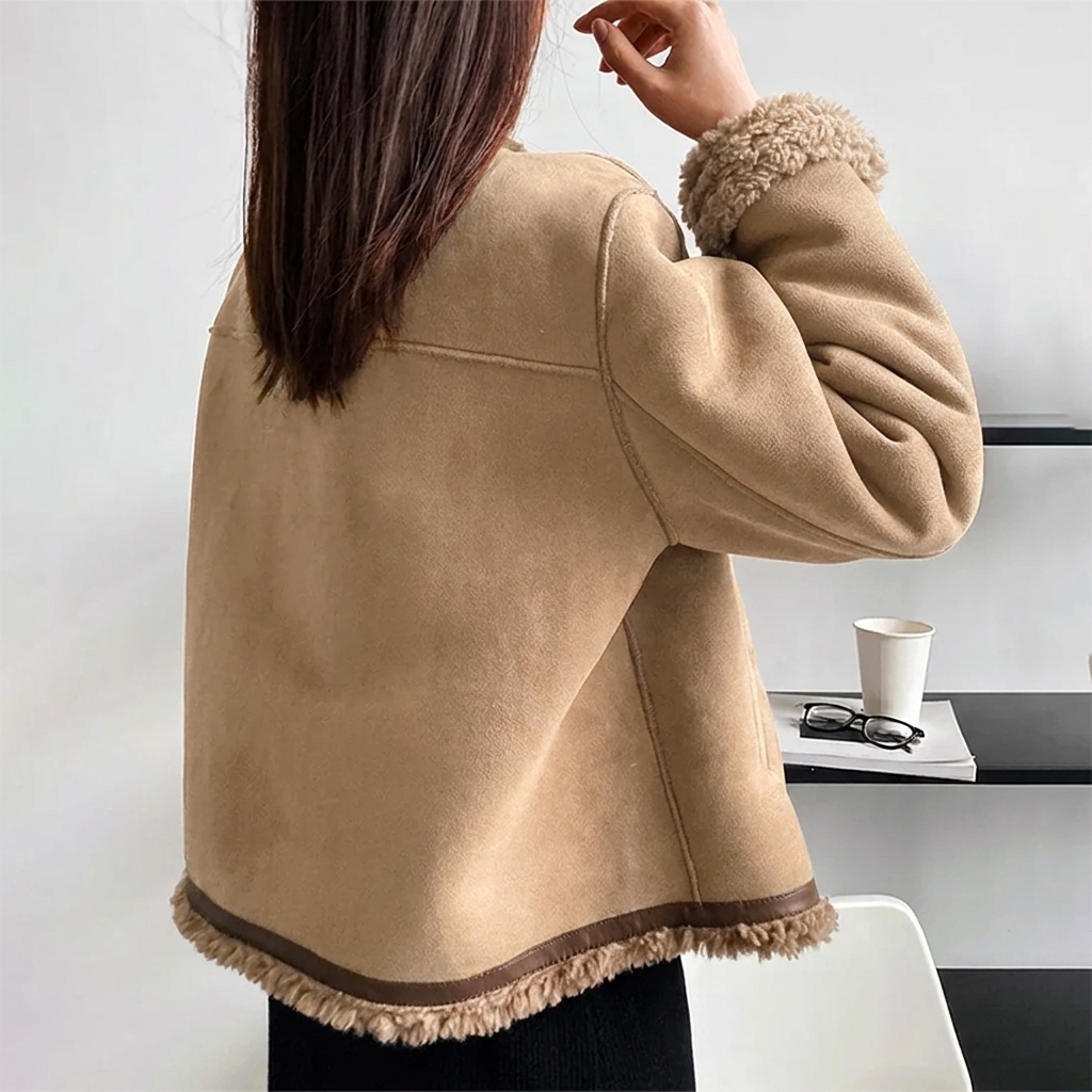 Sophie Dubois | Shearling Luxe Suede Jacket For Women