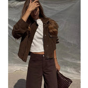 Alessia Romano | Suede Bomber Jacket For Women