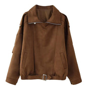 Alessandro Moretti | Oversized Suede Belted Jacket For Women