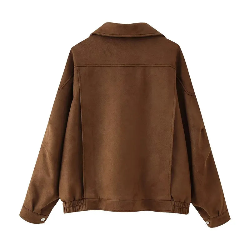 Alessandro Moretti | Oversized Suede Belted Jacket For Women