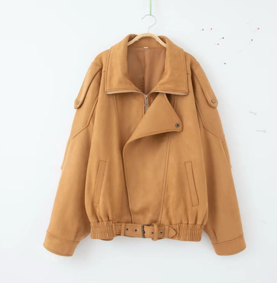 Alessandro Moretti | Oversized Suede Belted Jacket For Women