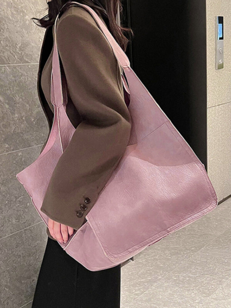 XXL Oversized Leather Tote Bag with Effortless Travel Elegance For Women