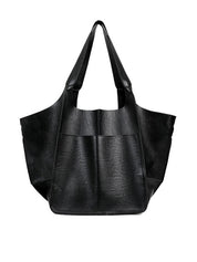 XXL Oversized Leather Tote Bag with Effortless Travel Elegance For Women