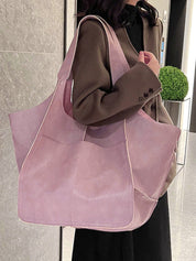 XXL Oversized Leather Tote Bag with Effortless Travel Elegance For Women