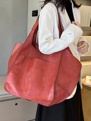 XXL Oversized Leather Tote Bag with Effortless Travel Elegance For Women