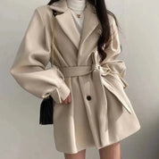 Sofia Bellini | Belted Oversized Trench Coat with Soft Tailored Finish For Women