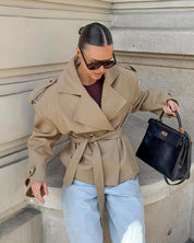 Camille Rousseau | Tailored Trench Jacket with Parisian Elegance For Women