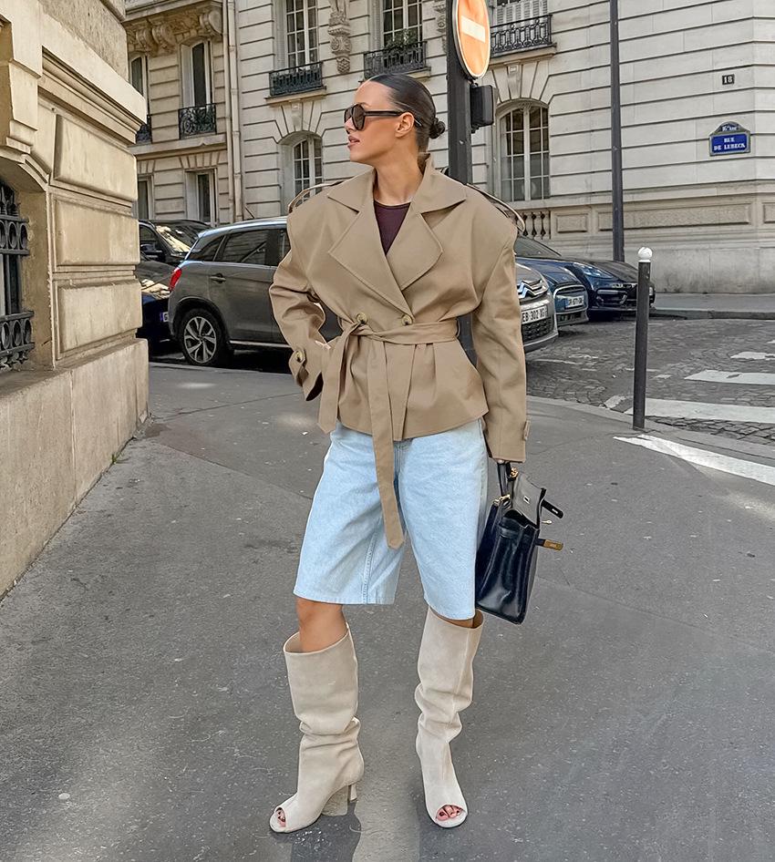 Camille Rousseau | Tailored Trench Jacket with Parisian Elegance For Women