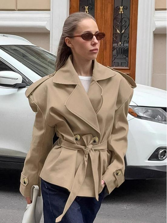 Camille Rousseau | Tailored Trench Jacket with Parisian Elegance For Women