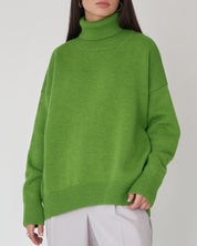 Elena Ricci | Oversized Turtleneck Knit Sweater For Women