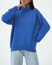 Elena Ricci | Oversized Turtleneck Knit Sweater For Women