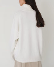Elena Ricci | Oversized Turtleneck Knit Sweater For Women