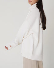 Elena Ricci | Oversized Turtleneck Knit Sweater For Women