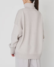Elena Ricci | Oversized Turtleneck Knit Sweater For Women