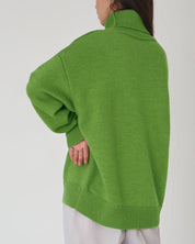 Elena Ricci | Oversized Turtleneck Knit Sweater For Women