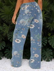 Isabella Fioré | Floral Wide Leg Jeans For Women