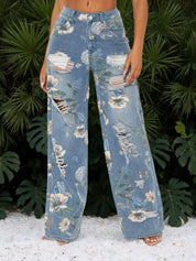 Isabella Fioré | Floral Wide Leg Jeans For Women