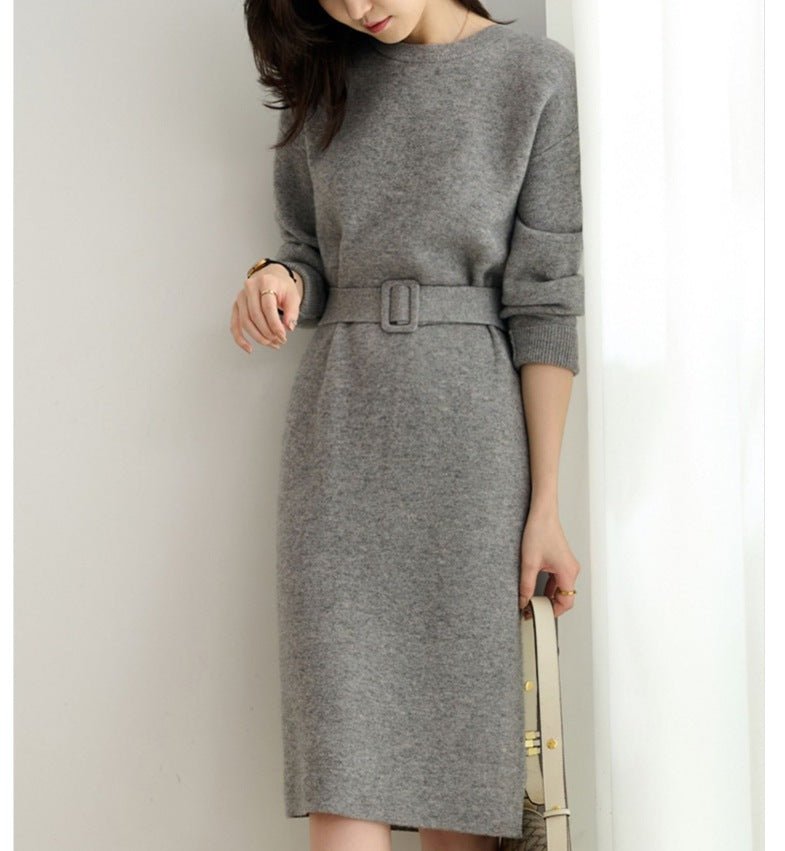 Womens-Winter-Dress-Midi-Long-Sleeve-Belted-Side-Split-2.jpg