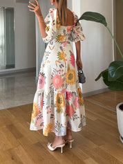 Matilda Rowan | Summer Dress With Puff Sleeve Detail