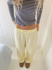 Etta Belford | Pink Elastic Waist Wide Leg Lounge Pants For Women