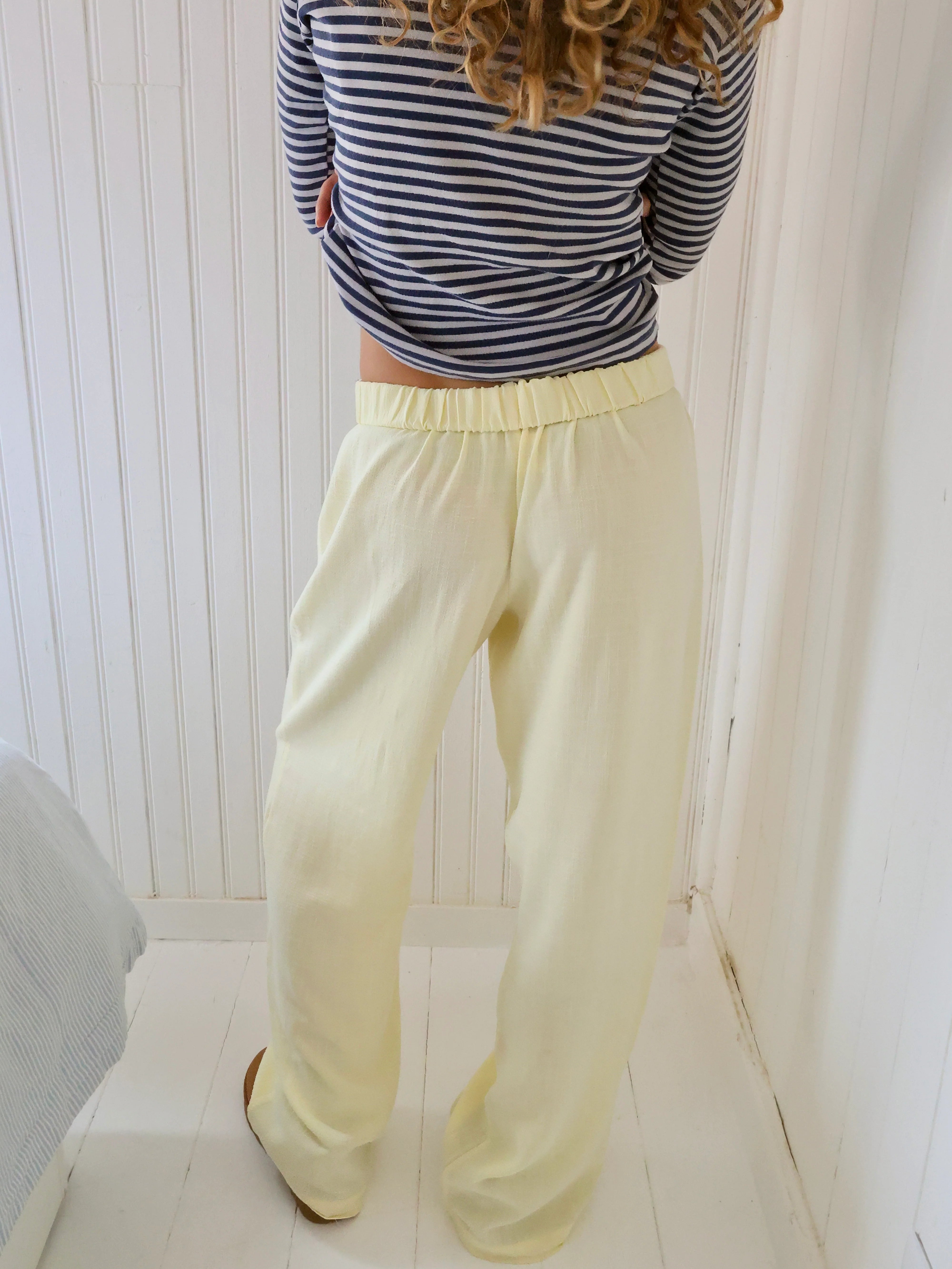 Etta Belford | Pink Elastic Waist Wide Leg Lounge Pants For Women