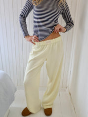 Etta Belford | Pink Elastic Waist Wide Leg Lounge Pants For Women