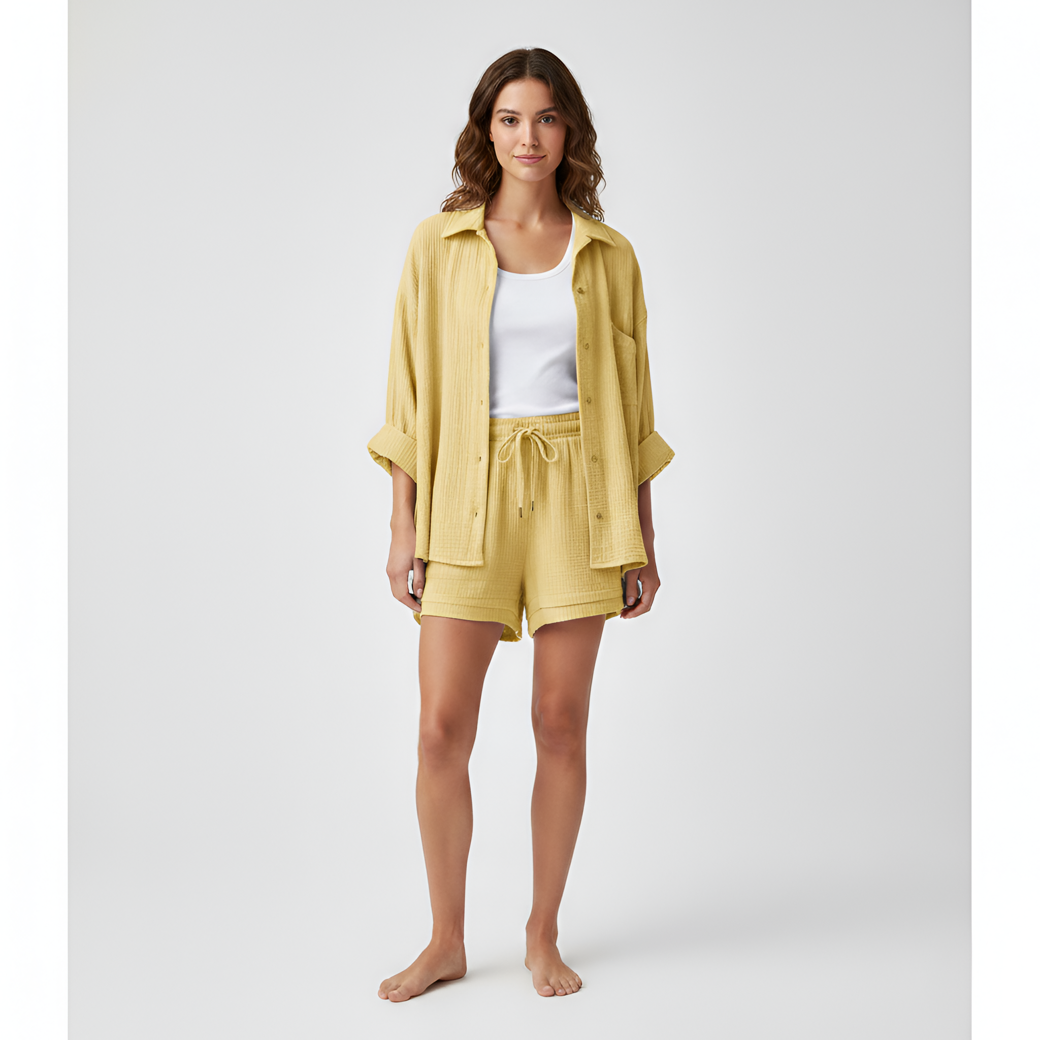 Jade Harrison | Oversized Shirt & Shorts Set For Women