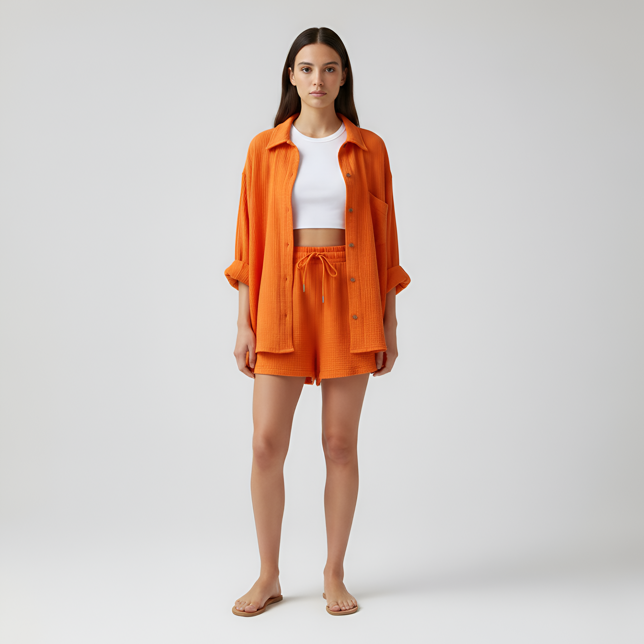 Jade Harrison | Oversized Shirt & Shorts Set For Women