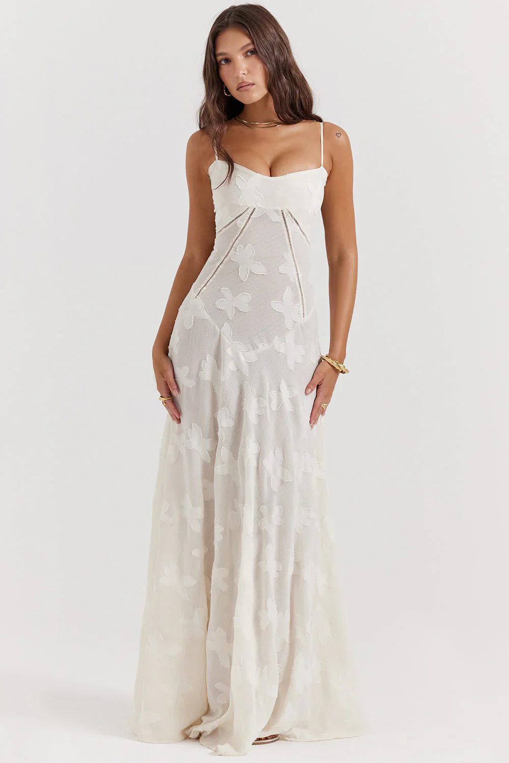 Isabella Laurent | Elegant Floral Maxi Dress For Women