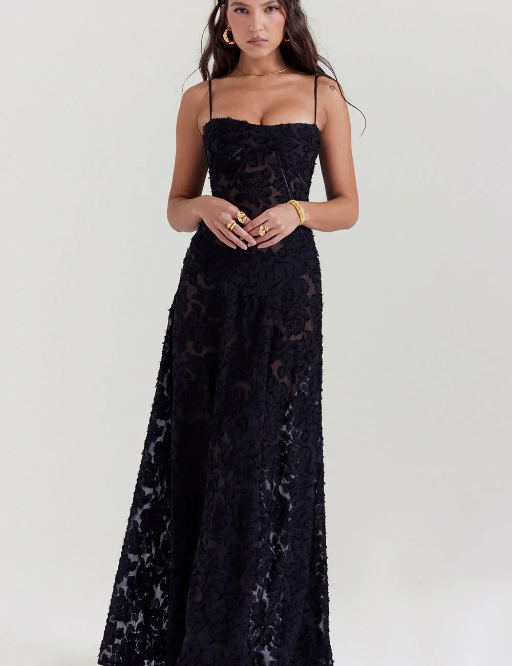 Isabella Laurent | Elegant Floral Maxi Dress For Women