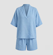 Zoe Mitchell | Linen Two-Piece Shorts Set For Women