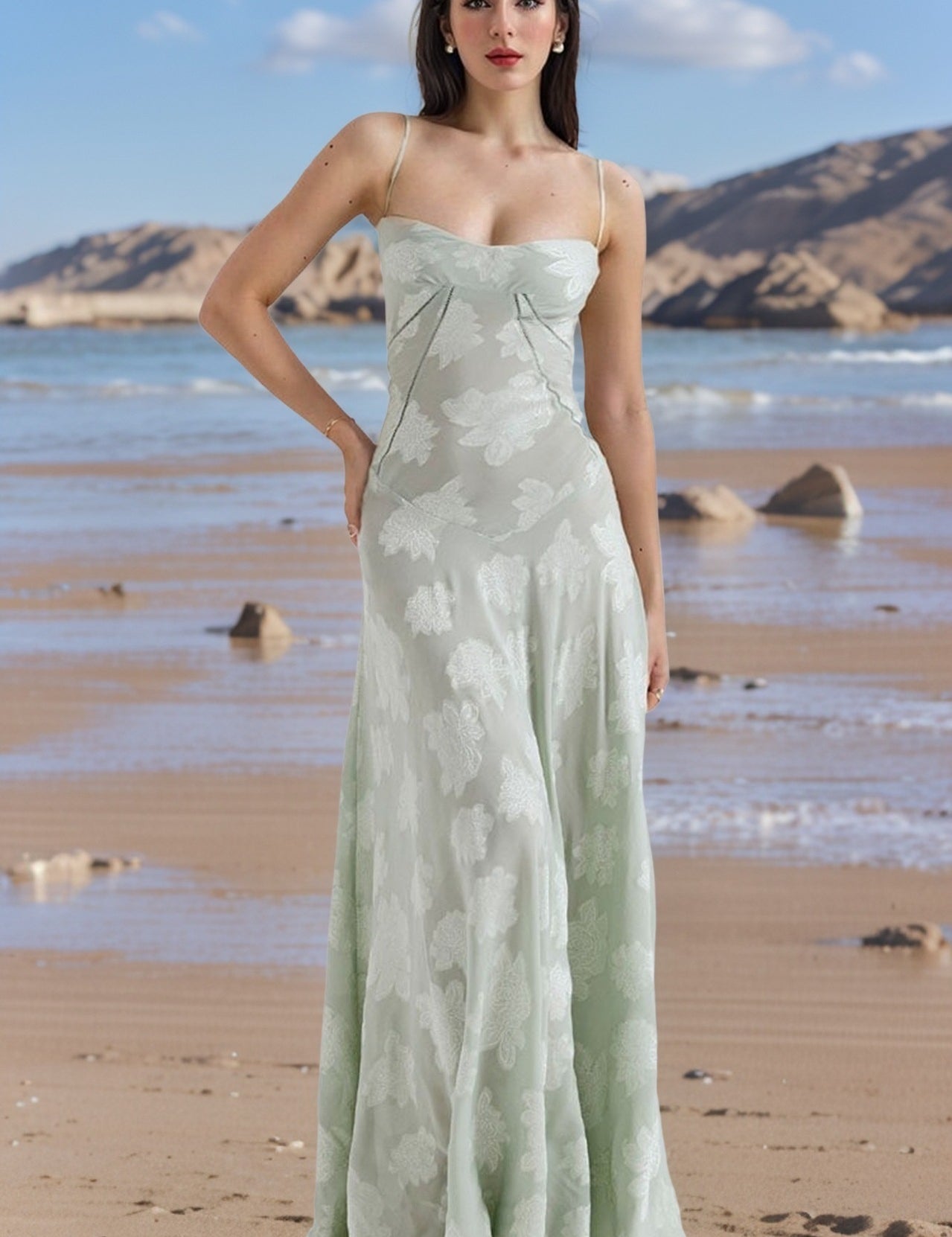 Hannah Stanhope | Butterfly Lace Maxi Dress For Women