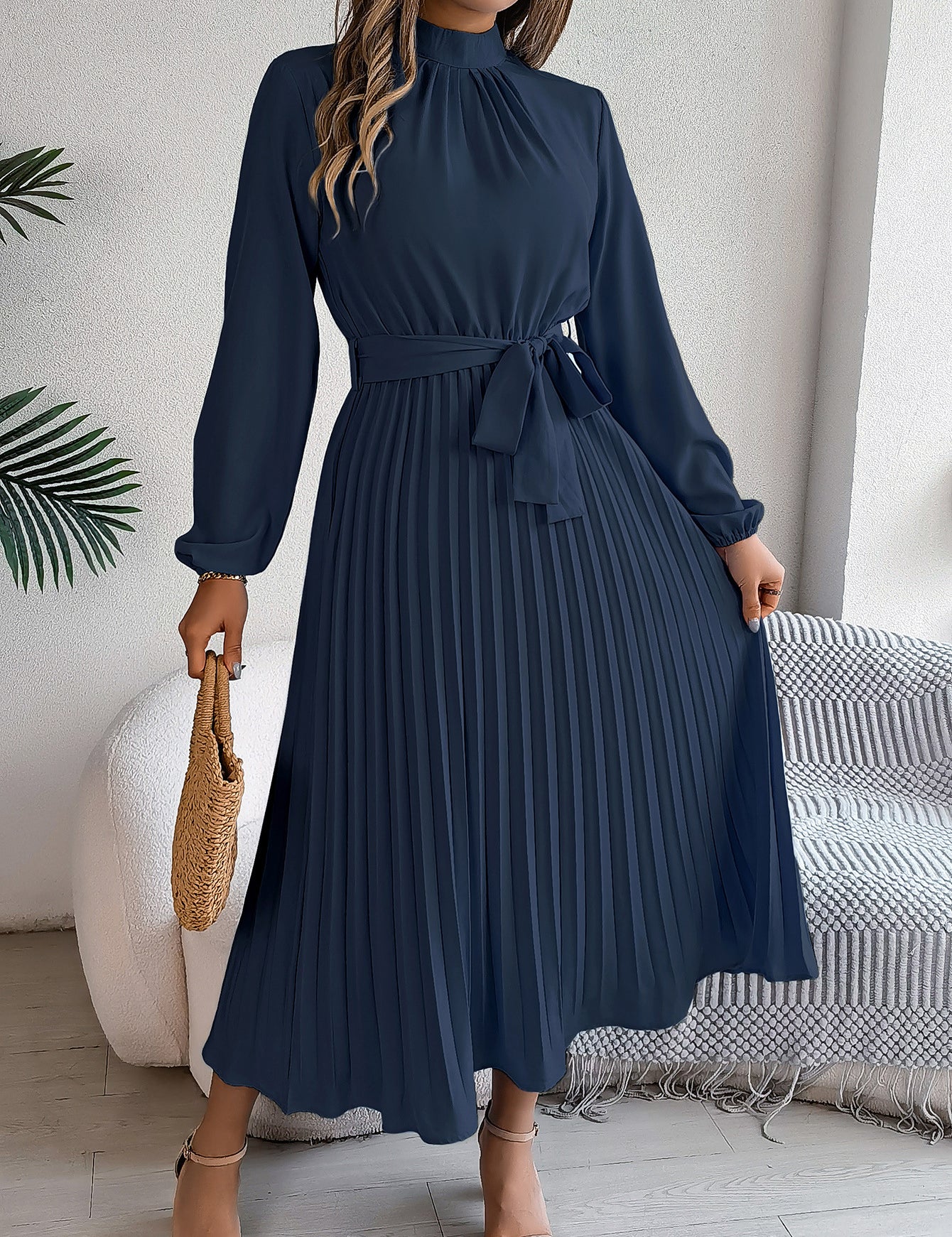 Lauren Ryan | Pleated Midi Dress For Women