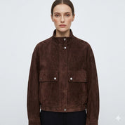 Alessia Romano | Suede Bomber Jacket For Women