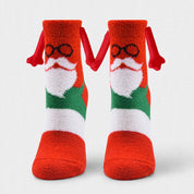 Ember | Red Santa Magnetic Christmas Socks Unisex & Couples