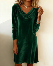 Ruby Thompson | Velvet Midi Cocktail Races Dress For Women