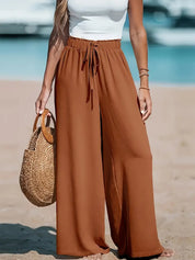 Elodie Thorne | High-Waisted Linen Look Trousers For Women