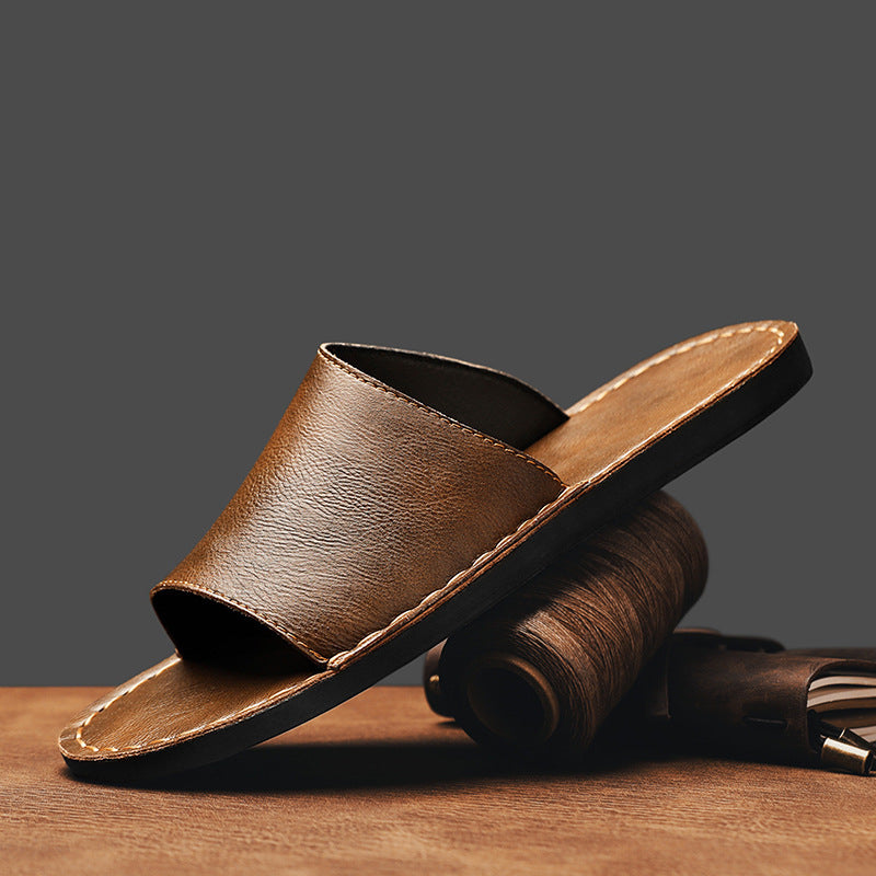 Jasper Coleman | Leather Slide Sandals For Men