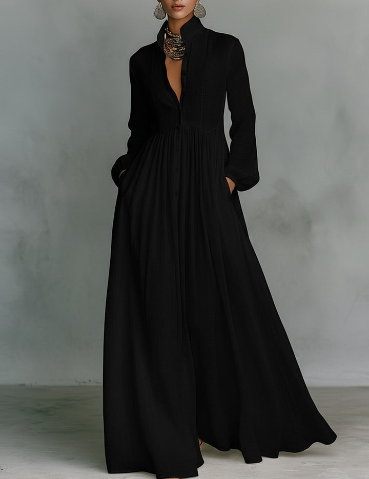 Harper White | Elegant Long Sleeve Maxi Dress For Women