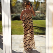 Hannah White | Polka Dot Maxi Races Dress For Women