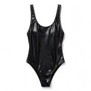 Sienna Ballard | Black Glossy One-Piece Swimsuit For Women