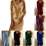 Ruby Thompson | Velvet Midi Cocktail Races Dress For Women