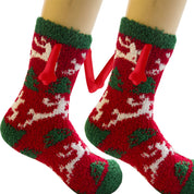 Ember | Red Santa Magnetic Christmas Socks Unisex & Couples