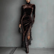 Vivienne Hartley | Elegant Velvet Maxi Races Dress For Women