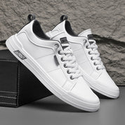 Nathaniel Cross | Classic Black Leather Sneakers For Men
