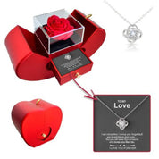 Matilda Cross | Preserved Rose Jewellery Box With Necklace For Women