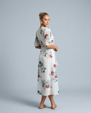 Isla Hargreaves | Ikat Print Tassel V-Neck Midi Dress For Women