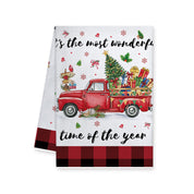 Joyful Home | Red Buffalo Plaid Christmas Kitchen Towel Unisex